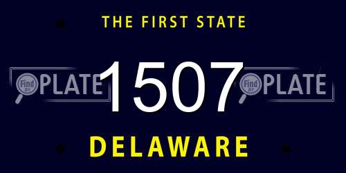 1507 Delaware License Plate