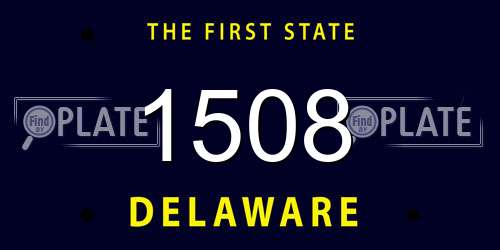1508 Delaware License Plate