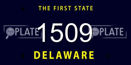 1509 Delaware License Plate