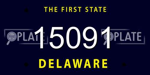 15091 Delaware License Plate