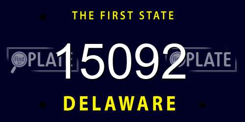15092 Delaware License Plate