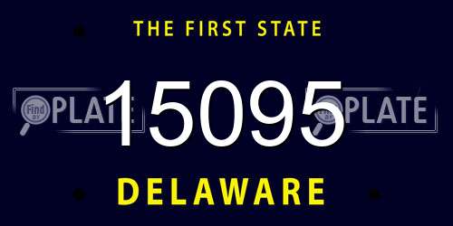 15095 Delaware License Plate