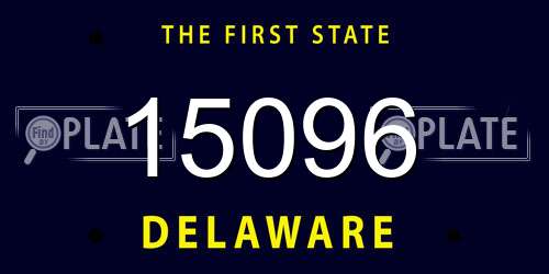15096 Delaware License Plate