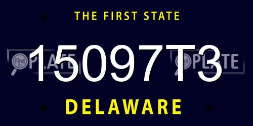 15097T3 Delaware License Plate