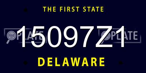 15097Z1 Delaware License Plate