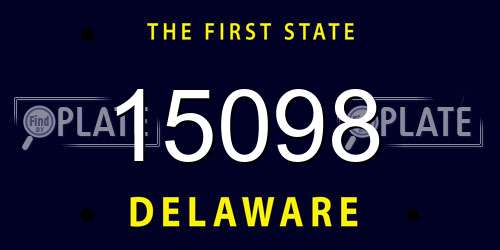 15098 Delaware License Plate
