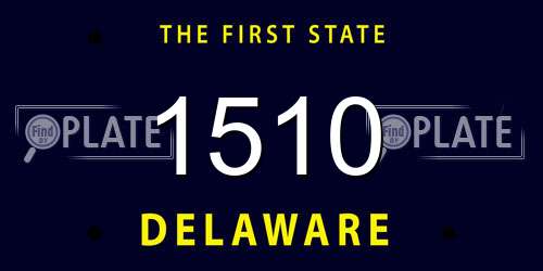 1510 Delaware License Plate