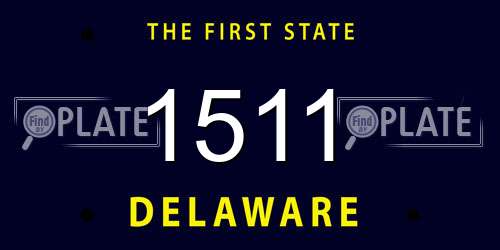 1511 Delaware License Plate