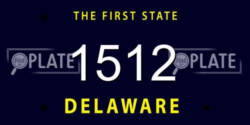 1512 Delaware License Plate