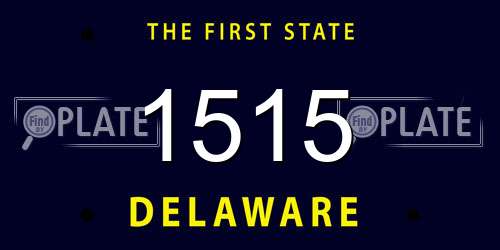 1515 Delaware License Plate