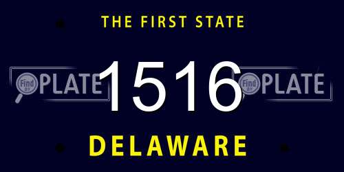 1516 Delaware License Plate