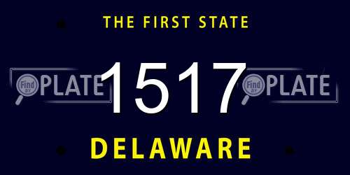 1517 Delaware License Plate