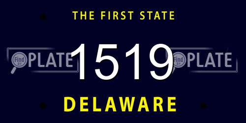 1519 Delaware License Plate