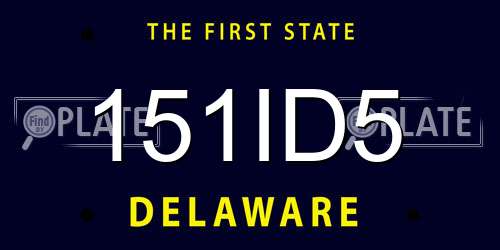 151ID5 Delaware License Plate