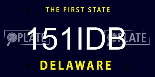 151IDB Delaware License Plate