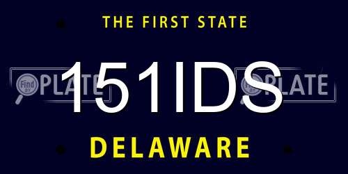 151IDS Delaware License Plate