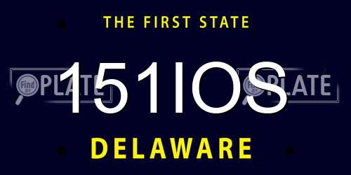 151IOS Delaware License Plate