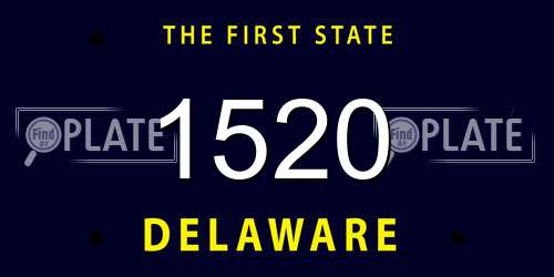 1520 Delaware License Plate