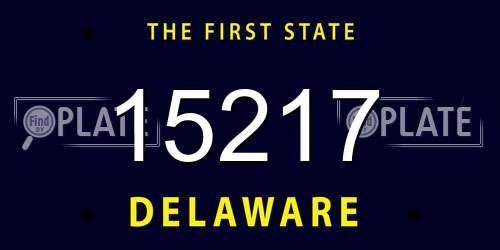 15217 Delaware License Plate