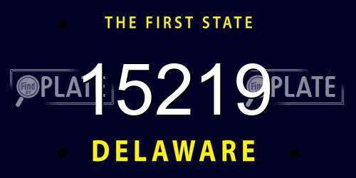 15219 Delaware License Plate