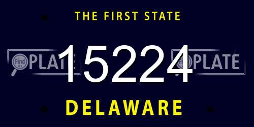 15224 Delaware License Plate