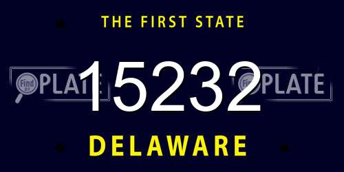 15232 Delaware License Plate