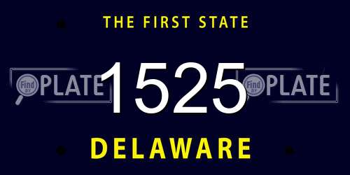 1525 Delaware License Plate