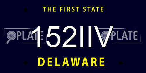 152IIV Delaware License Plate