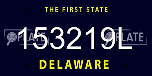 153219L Delaware License Plate