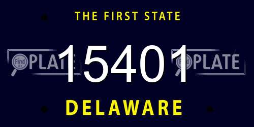 15401 Delaware License Plate