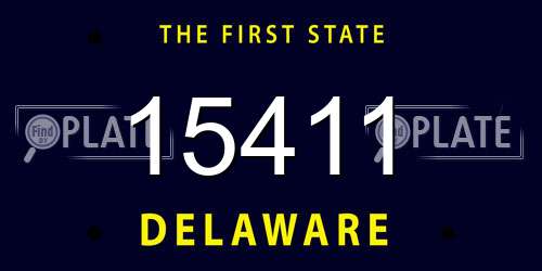 15411 Delaware License Plate