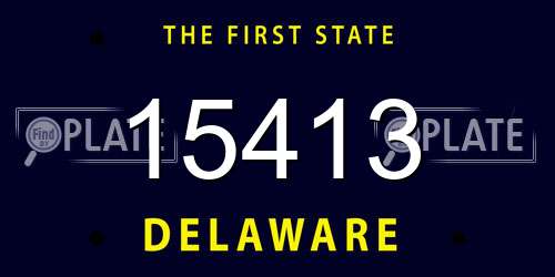 15413 Delaware License Plate