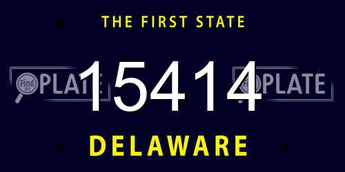 15414 Delaware License Plate