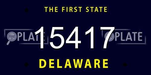 15417 Delaware License Plate