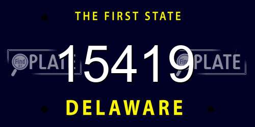 15419 Delaware License Plate