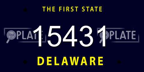 15431 Delaware License Plate