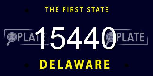 15440 Delaware License Plate