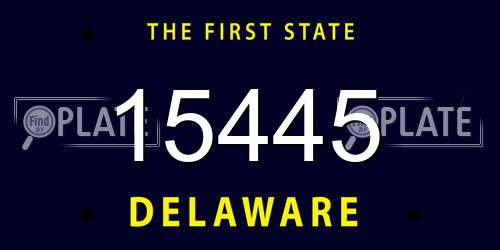 15445 Delaware License Plate