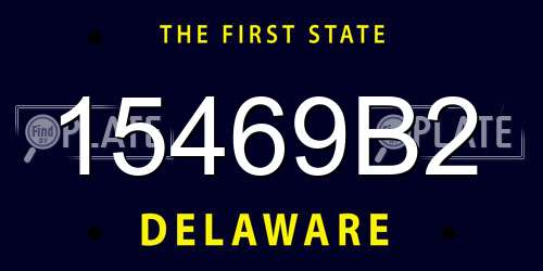 15469B2 Delaware License Plate