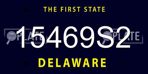 15469S2 Delaware License Plate