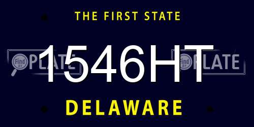 1546HT Delaware License Plate