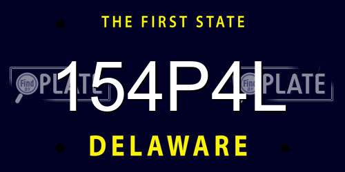 154P4L Delaware License Plate