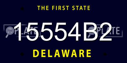 15554B2 Delaware License Plate