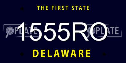 1555RO Delaware License Plate