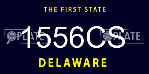 1556CS Delaware License Plate
