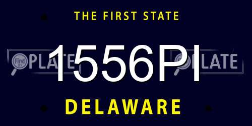 1556PI Delaware License Plate