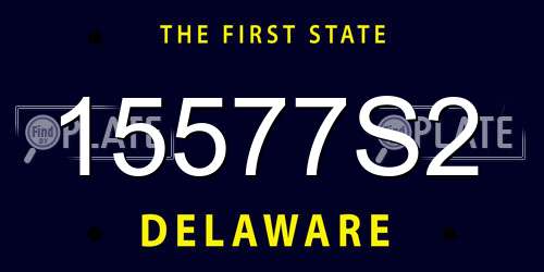 15577S2 Delaware License Plate