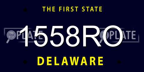 1558RO Delaware License Plate
