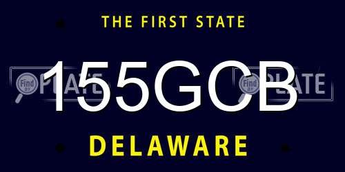 155GCB Delaware License Plate