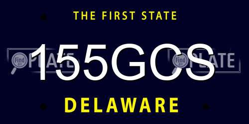 155GCS Delaware License Plate